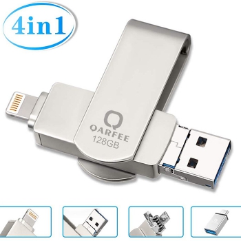Flash Drive for iPhone, Photo Stick 128GB for iPhone, External Storage Memory Stick Photostick Mobile, Thumb Drive USB